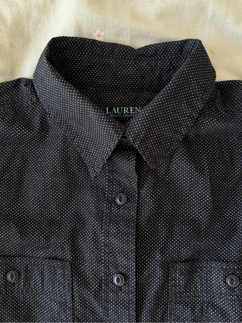 Ralph Lauren Black Mini Dot Button-Down Shirt